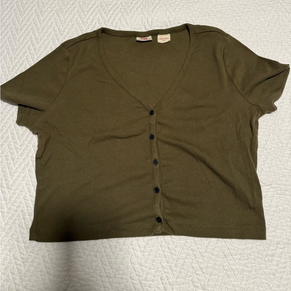 Levi’s Baby Tee Crop Top - Army Green